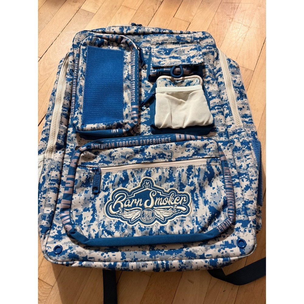 Drew Estate Barn Smoker Backpack Blue Digital Camo American Tobacco Experience